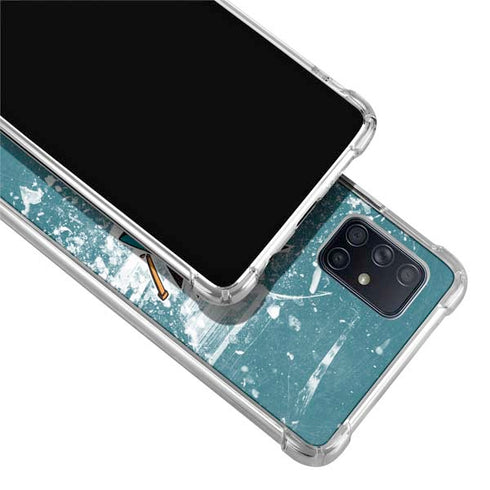 NHL San Jose Sharks Frozen Galaxy A71 5G Clear Case
