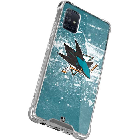NHL San Jose Sharks Frozen Galaxy A71 5G Clear Case
