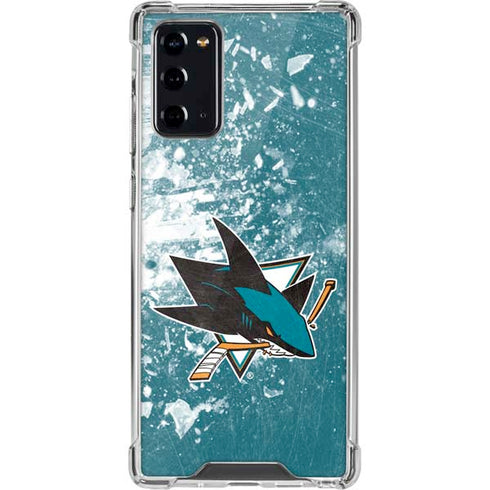 NHL San Jose Sharks Frozen Galaxy Note20 5G Clear Case