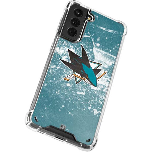 NHL San Jose Sharks Frozen Galaxy S21 Plus 5G Clear Case