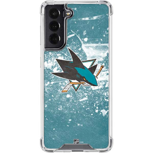 NHL San Jose Sharks Frozen Galaxy S22 Clear Case