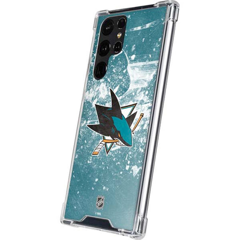 NHL San Jose Sharks Frozen Galaxy S24 Ultra Clear Case