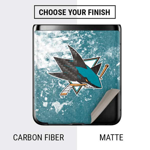 NHL San Jose Sharks Frozen Galaxy Z Flip Skin