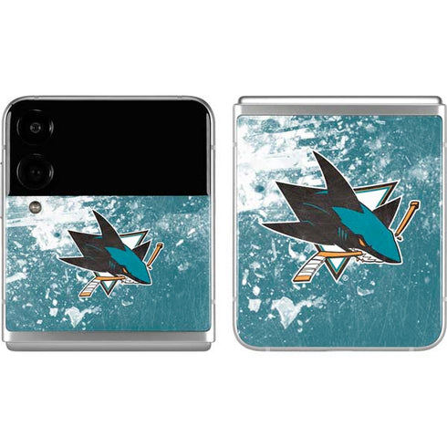 NHL San Jose Sharks Frozen Galaxy Z Flip4 5G Skin
