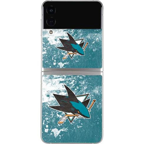 NHL San Jose Sharks Frozen Galaxy Z Flip4 5G Skin