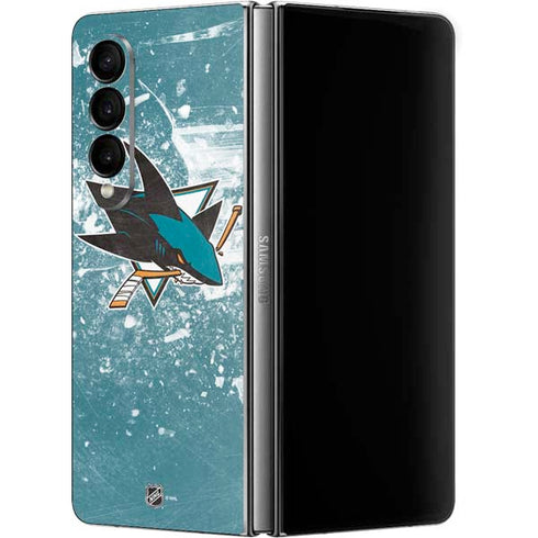 NHL San Jose Sharks Frozen Galaxy Z Fold4 5G Skin