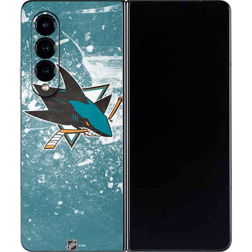NHL San Jose Sharks Frozen Galaxy Z Fold4 5G Skin