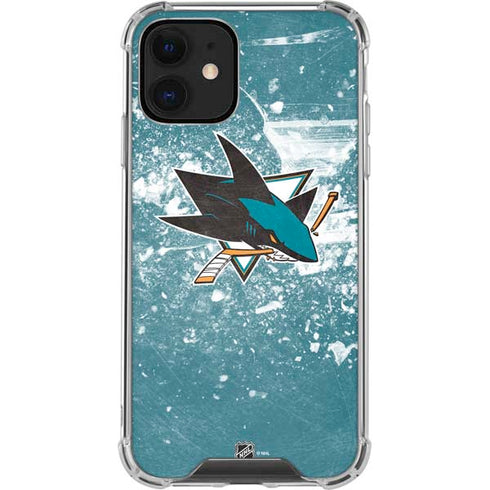NHL San Jose Sharks Frozen iPhone 12 Clear Case