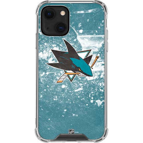 NHL San Jose Sharks Frozen iPhone 13 Mini Clear Case