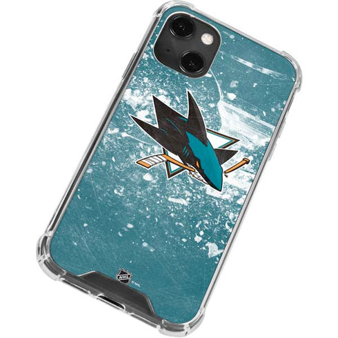 NHL San Jose Sharks Frozen iPhone 13 Mini Clear Case
