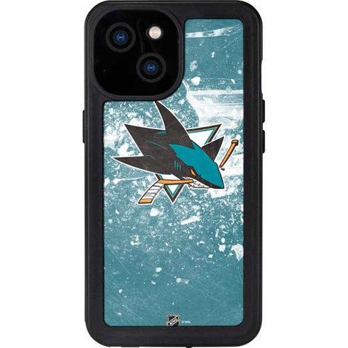 NHL San Jose Sharks Frozen iPhone 13 Mini Waterproof Case
