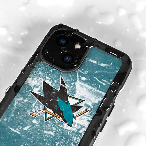 NHL San Jose Sharks Frozen iPhone 13 Mini Waterproof Case
