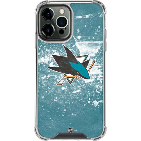 NHL San Jose Sharks Frozen iPhone 13 Pro Max Clear Case