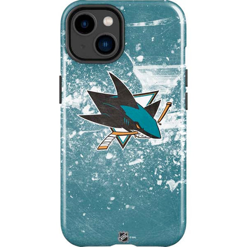 NHL San Jose Sharks Frozen iPhone 15 Plus Impact Case