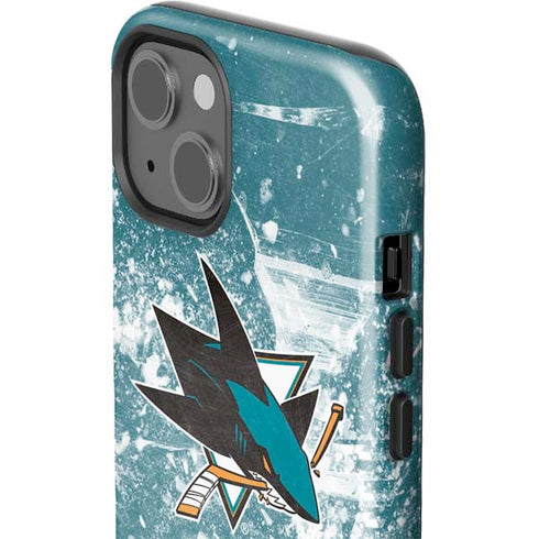 NHL San Jose Sharks Frozen iPhone 15 Plus Impact Case