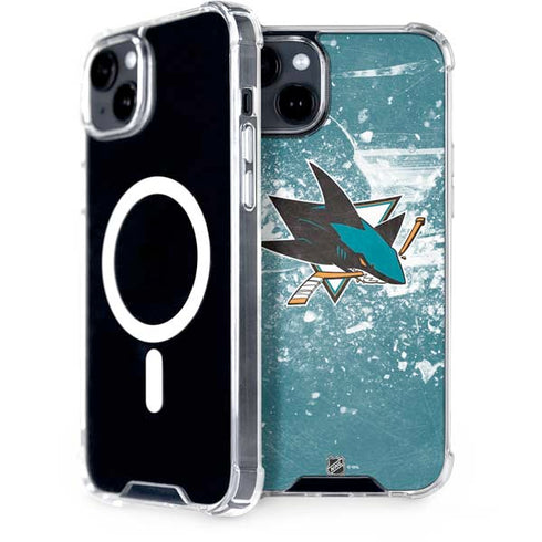 NHL San Jose Sharks Frozen iPhone 15 Plus MagSafe Case
