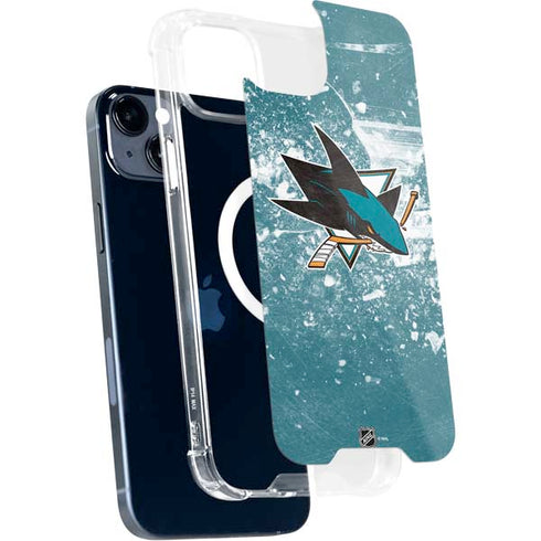 NHL San Jose Sharks Frozen iPhone 15 Plus MagSafe Case