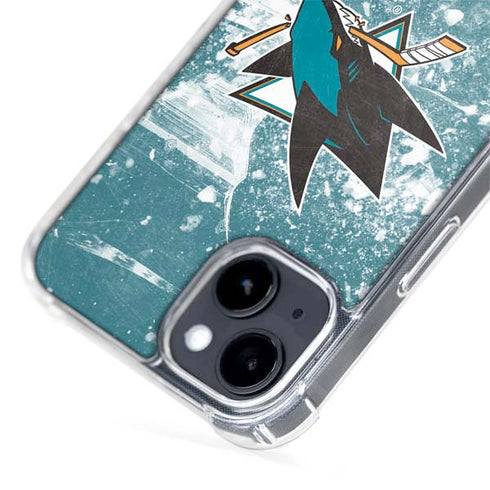 NHL San Jose Sharks Frozen iPhone 15 Plus MagSafe Case