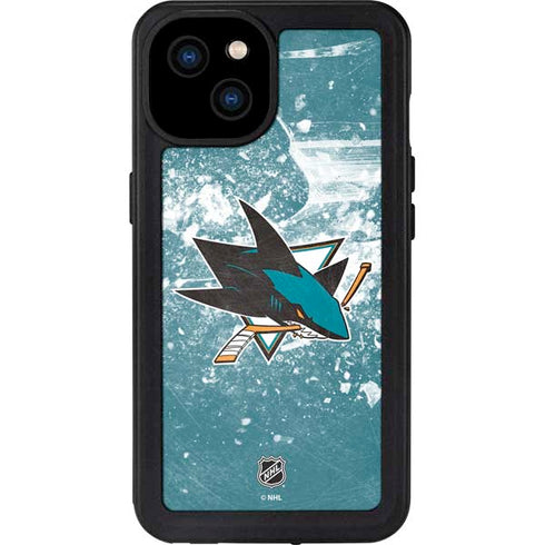 NHL San Jose Sharks Frozen iPhone 15 Plus Waterproof Case