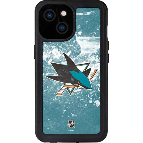 NHL San Jose Sharks Frozen iPhone 15 Waterproof Case