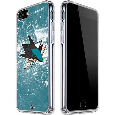 NHL San Jose Sharks Frozen iPhone SE (2nd & 3rd Gen) Clear Case