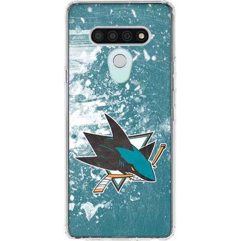 NHL San Jose Sharks Frozen LG Stylo 6 Clear Case