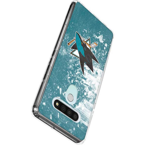 NHL San Jose Sharks Frozen LG Stylo 6 Clear Case