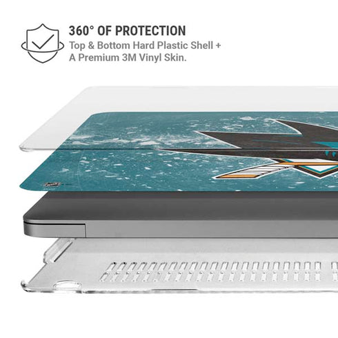 NHL San Jose Sharks Frozen MacBook Pro 16in (2021-25) Case plus Skin