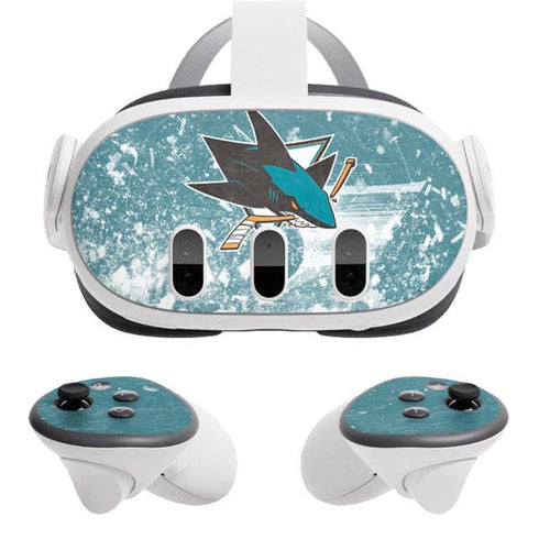 NHL San Jose Sharks Frozen Meta Quest 3 Skin