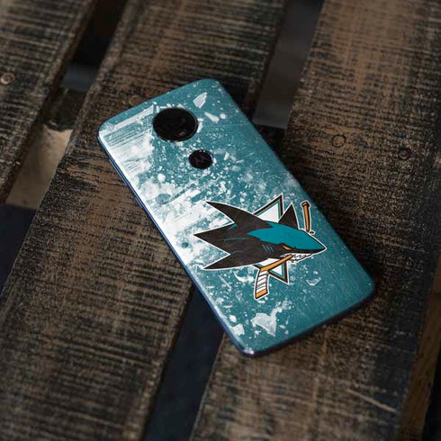NHL San Jose Sharks Frozen Moto E5 Plus Skin