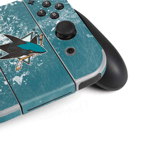 NHL San Jose Sharks Frozen Nintendo Switch OLED (2021) Skin