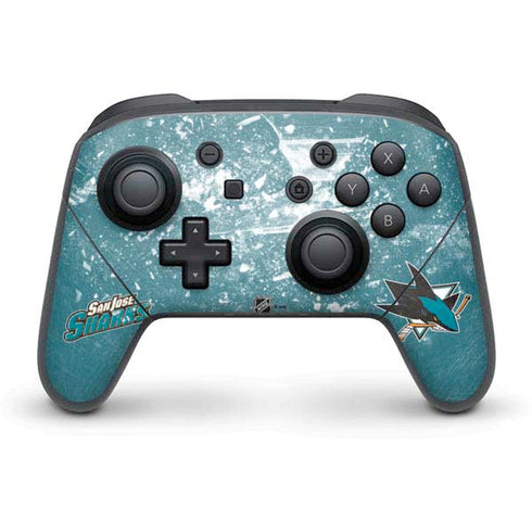 NHL San Jose Sharks Frozen Nintendo Switch Pro Controller Skin