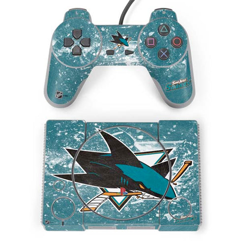 NHL San Jose Sharks Frozen PlayStation Classic Bundle Skin