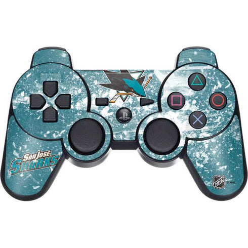 NHL San Jose Sharks Frozen PS3 Dual Shock wireless controller Skin