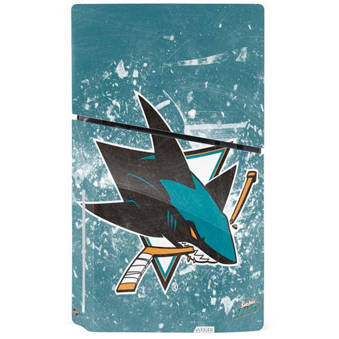 NHL San Jose Sharks Frozen PS5 Slim Disk Console Skin