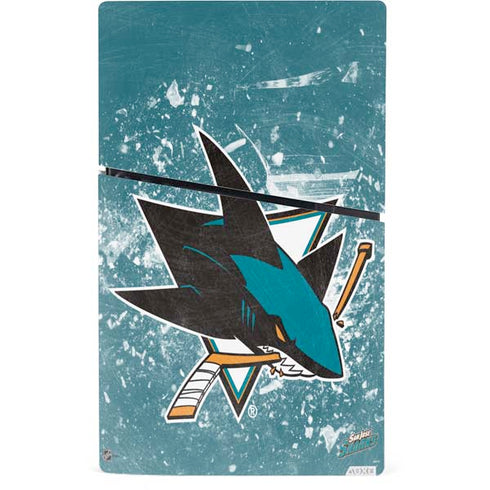 NHL San Jose Sharks Frozen PS5 Slim Digital Edition Bundle Skin