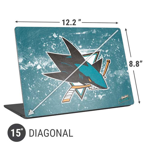 NHL San Jose Sharks Frozen Universal Laptop 15in (12.2 x 8.8in) Skin