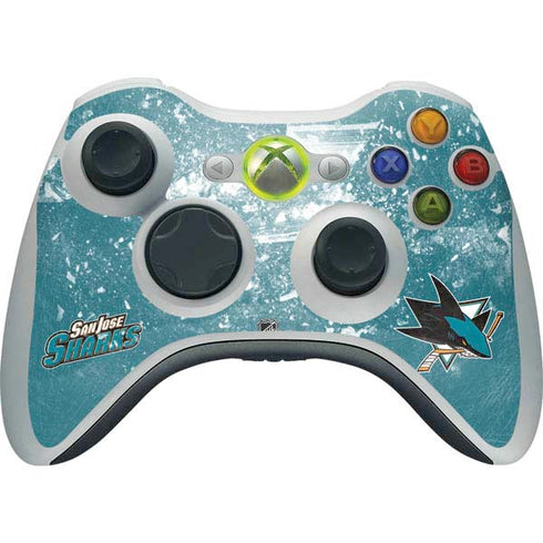 NHL San Jose Sharks Frozen Xbox 360 Wireless Controller Skin