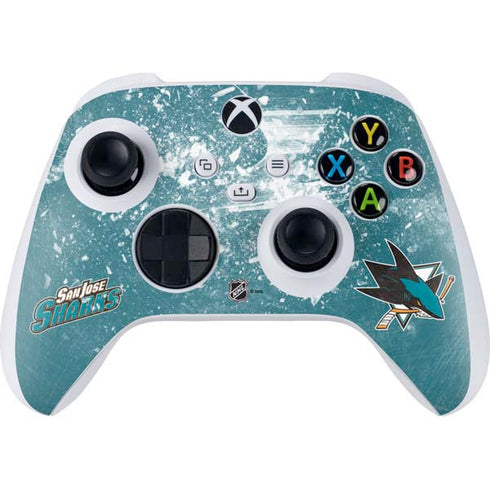 NHL San Jose Sharks Frozen Xbox Series S Controller Skin