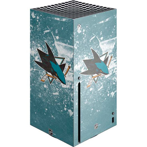 NHL San Jose Sharks Frozen Xbox Series X Console Skin