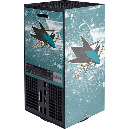 NHL San Jose Sharks Frozen Xbox Series X Console Skin