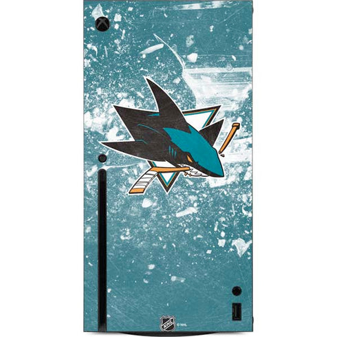 NHL San Jose Sharks Frozen Xbox Series X Console Skin