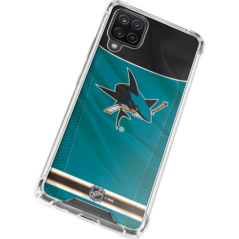 NHL San Jose Sharks Home Jersey Galaxy A12 Clear Case