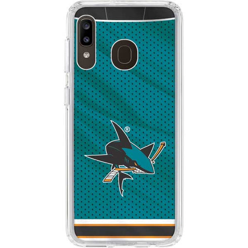NHL San Jose Sharks Home Jersey Galaxy A20 Clear Case