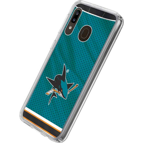 NHL San Jose Sharks Home Jersey Galaxy A20 Clear Case