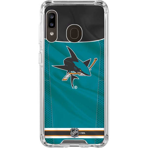 NHL San Jose Sharks Home Jersey Galaxy A30 Clear Case