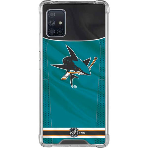 NHL San Jose Sharks Home Jersey Galaxy A51 5G Clear Case