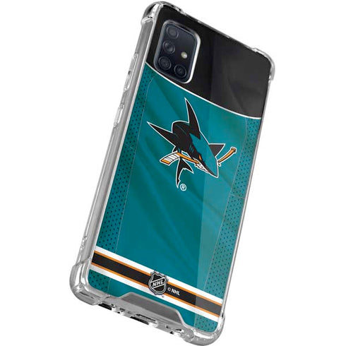 NHL San Jose Sharks Home Jersey Galaxy A51 5G Clear Case