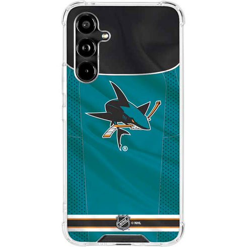 NHL San Jose Sharks Home Jersey Galaxy A54 5G Clear Case