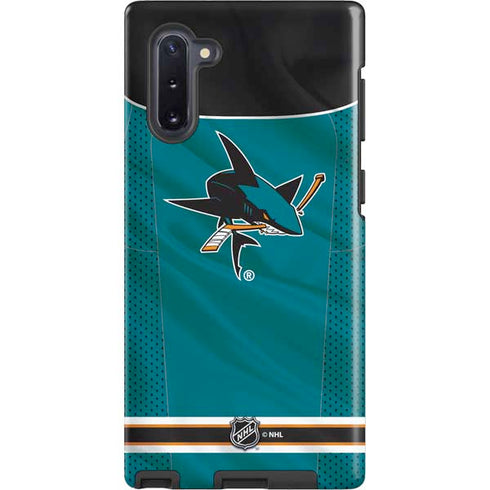 NHL San Jose Sharks Home Jersey Galaxy Note 10 Pro Case
